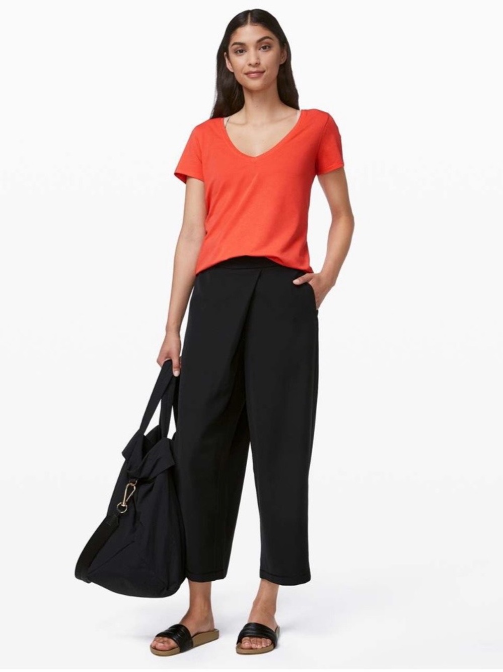 Lululemon Love Tee V -Hot Sunset -10